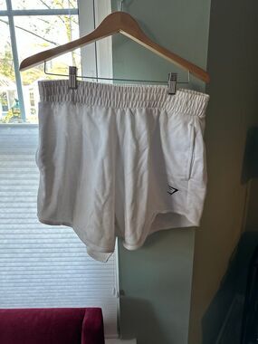 GYMSHARK white athletic shorts